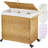 Hand Woven Rolling Laundry Sorter with Handles-1099731131