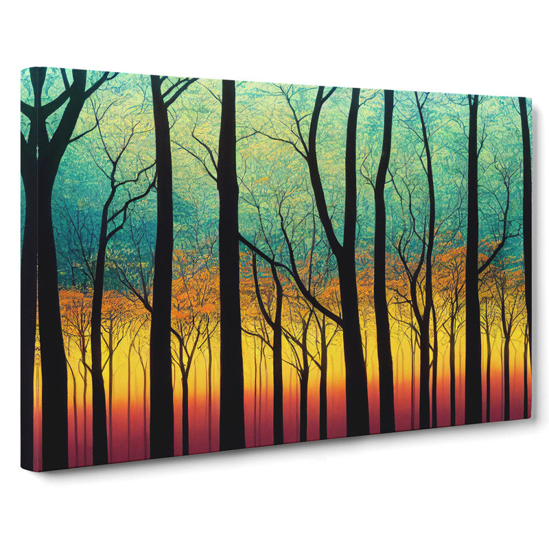 Refined Abstract Forest - Wrapped Canvas