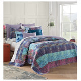 Juniper Traditional Cotton Blend Hand Woven Patchwork Quilt