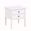 Table de chevet 2 tiroirs - Blanc-1434064138