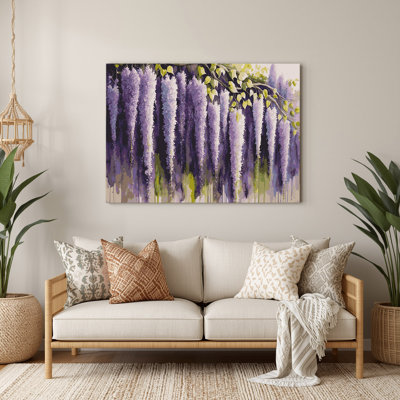 Art mural en métal Botanical Wisteria