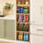 Stackable Soda Can Organizer Stores Up to 72 Cans, 4-Pack Can Storage Organizer for Pantry Shelves, 4-Tier Kitchen Can Holders with 4 Adjustable Dividers, Wire Drink Organizer for Pantry Cabinet Shelf