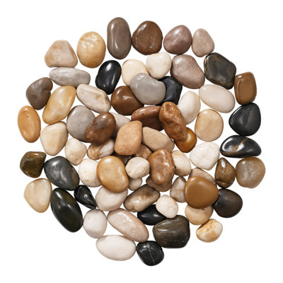 Natural River Rocks 1-2 in 15 lbs Decorative Smooth Garden Pebble Stones