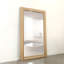 Miroir pleine grandeur rectangulaire en bois massif-351180082