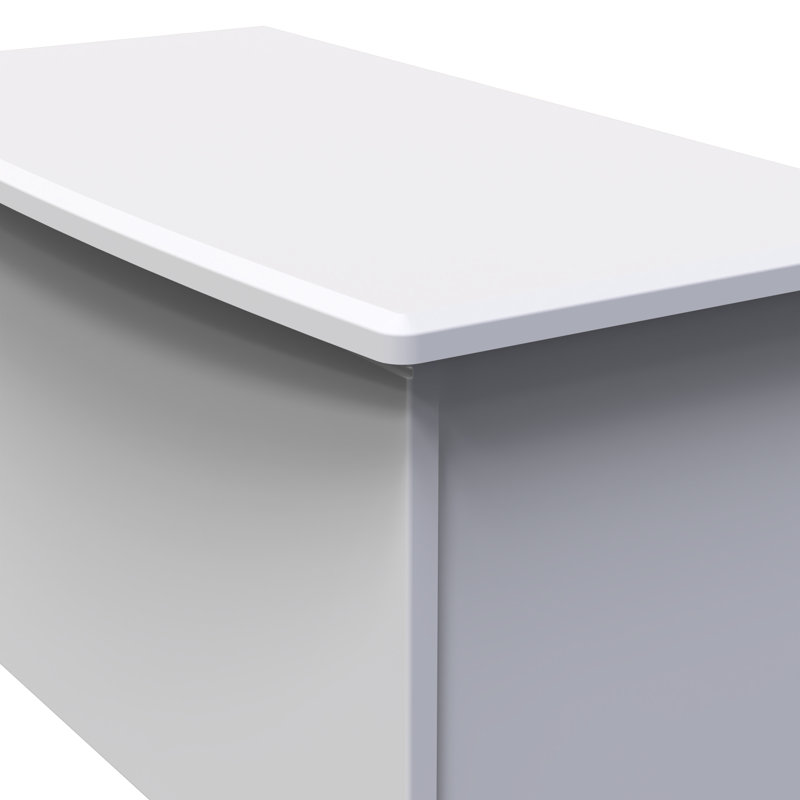 Fully Assembled Murier Blanket Box, Grey Matt