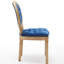 Chaises de salle à manger confortables avec mousse haute densité, chaises en velours bleu, pieds en bois massif,