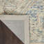 Tapis bleu / beige en laine touffeté à motif abstrait-43967001