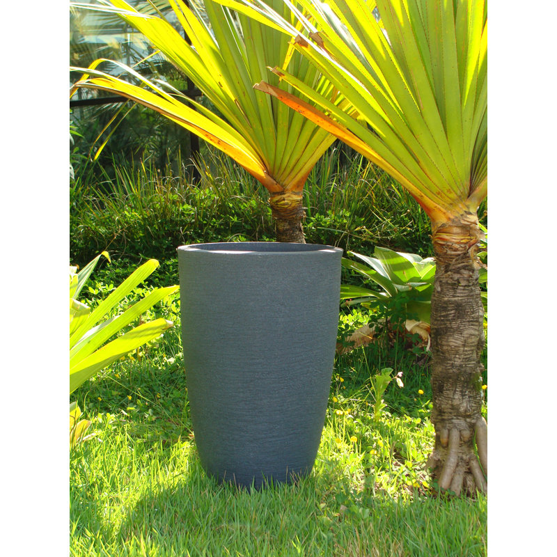 Pot à fleurs en plastique Mccasland, Gris anthracite, H 17,3 po x l 11,8 po x P 11,8 po