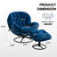 Fauteuil d'appoint avec repose-pieds Anouk-99861128