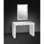 Console rectangulaire argentée en faux strass avec miroir, 47 pouces de largeur, 32 de hauteur, 16 de profondeur