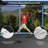 Gymax Round Backyard Trampoline with Safety Enclosure