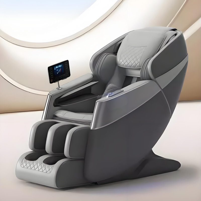 Fauteuil de massage électrique multifonctionnel ergonomique gris