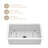 32'' L x 19'' W Ceramic Undermount Kitchen Sink, Dual Mount Single Bowl Kitchen Sink with Strainer and Sink Grid-122918778