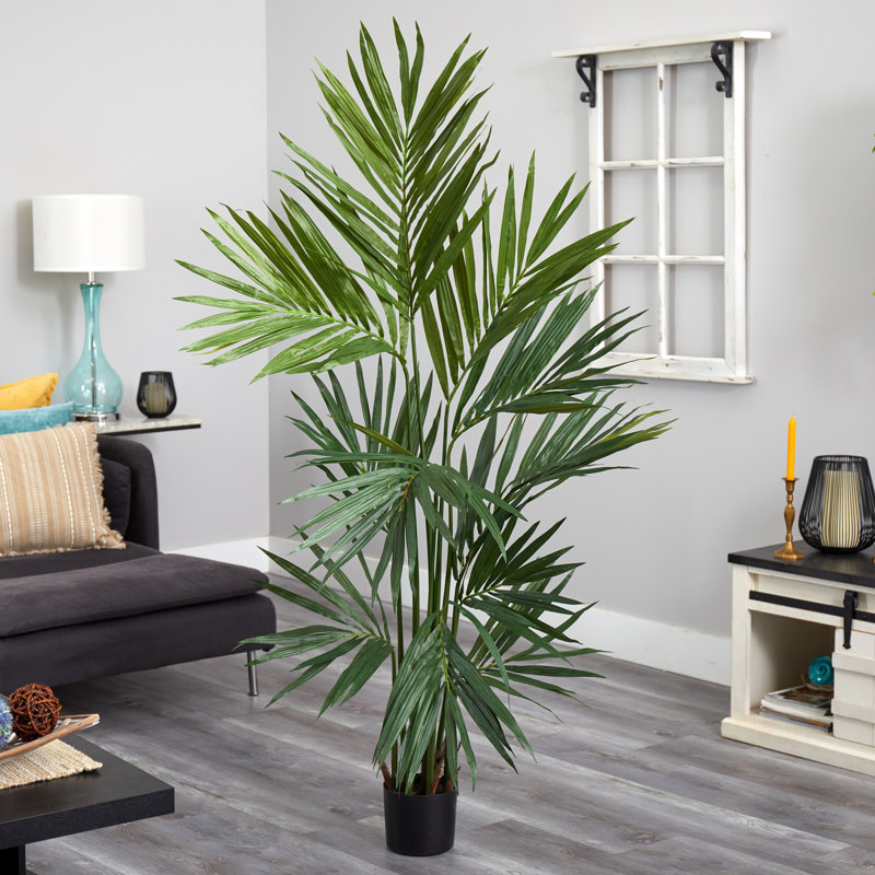 Artificial Palm Tree in Pot, 72"H x 42"W x 42"D/218 Leaves