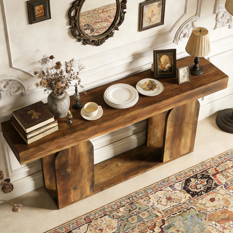 Canapé-lit Rustic Console, Marron foncé