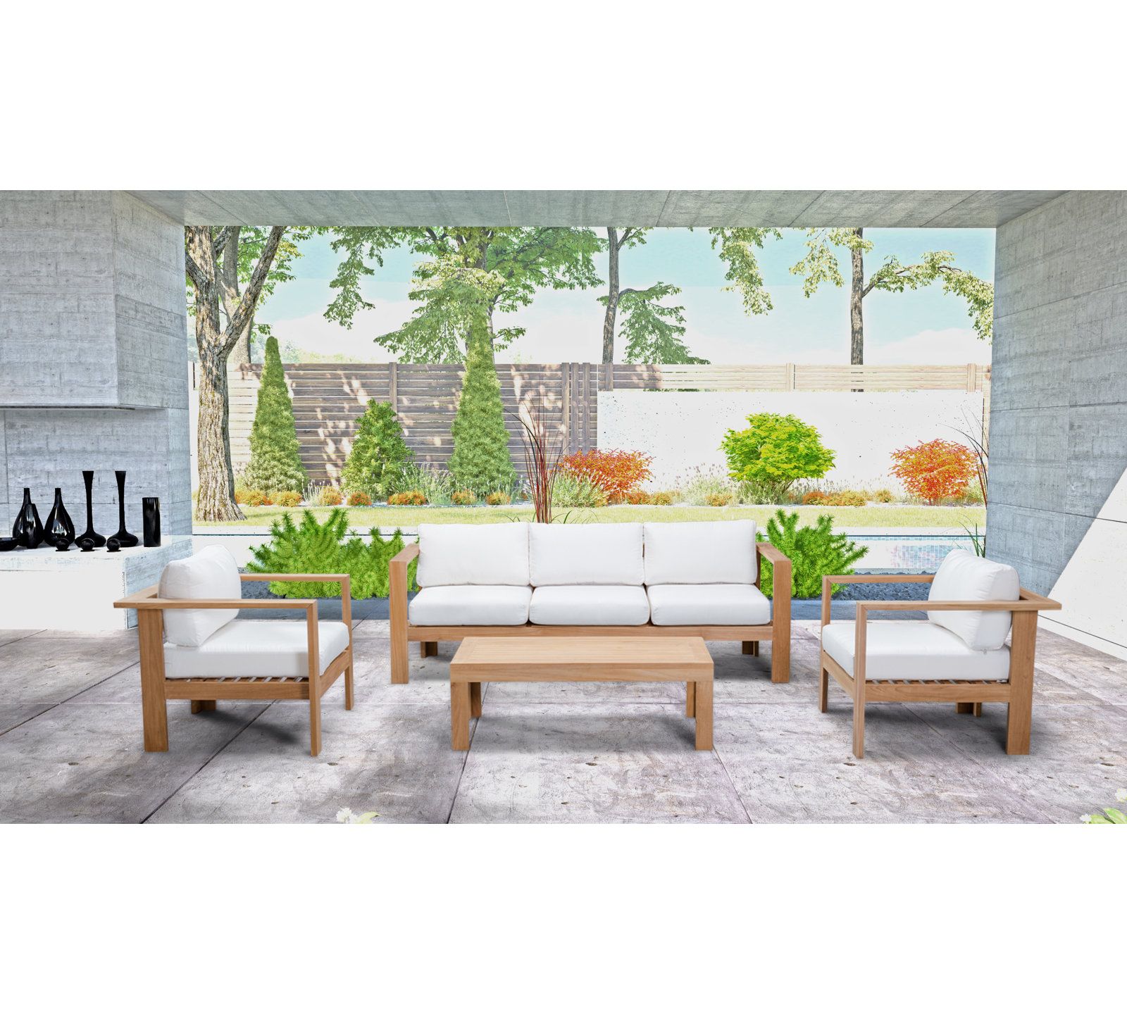 Sonoma 5-Person Sunbrella® Patio Seating Group, Canvas Natural Sunbrella® Canvas