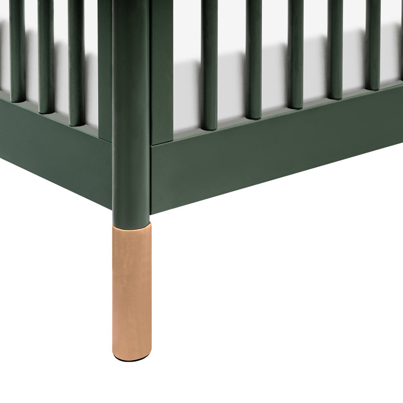 Gelato 4-in-1 Convertible Crib, Forest Green/Beige