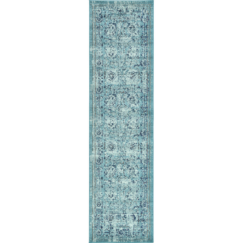 Colfin Washable Floral Indoor Rug, Runner 2'7" x 10'