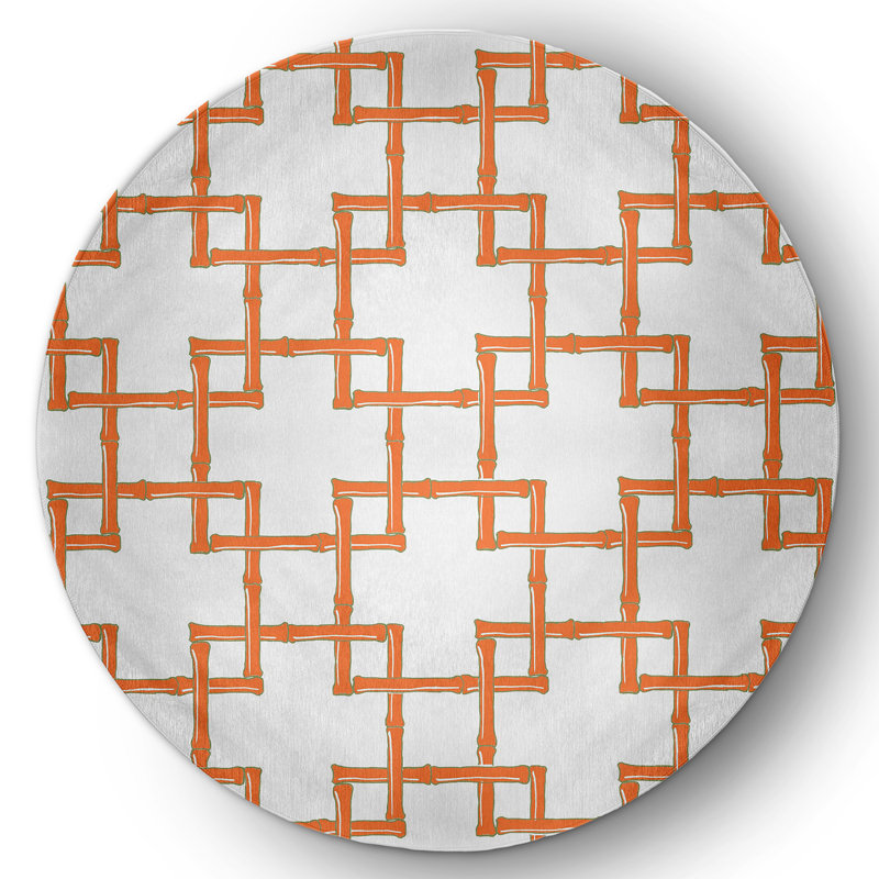 Jae Chenille Geometric Indoor Rug, Round 5'