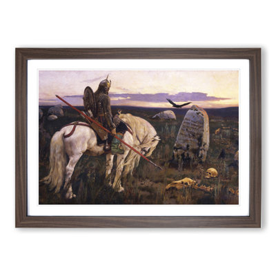 Knight at the Crossroads by Viktor Vasnetsov - Framed Print