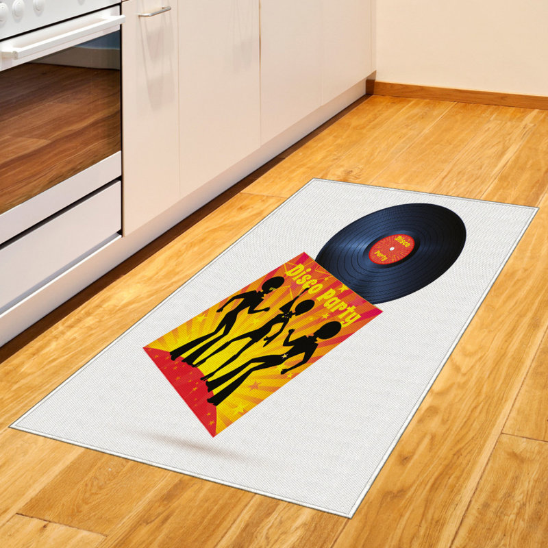 Tapis décoratif en vinyle à haute densité de fibres longues en polyester, Rectangle 2 pi 7 po x 5 pi