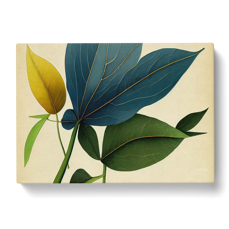 Inspirational Leaf - Wrapped Canvas Print, 35cm H x 50cm W x 3cm D