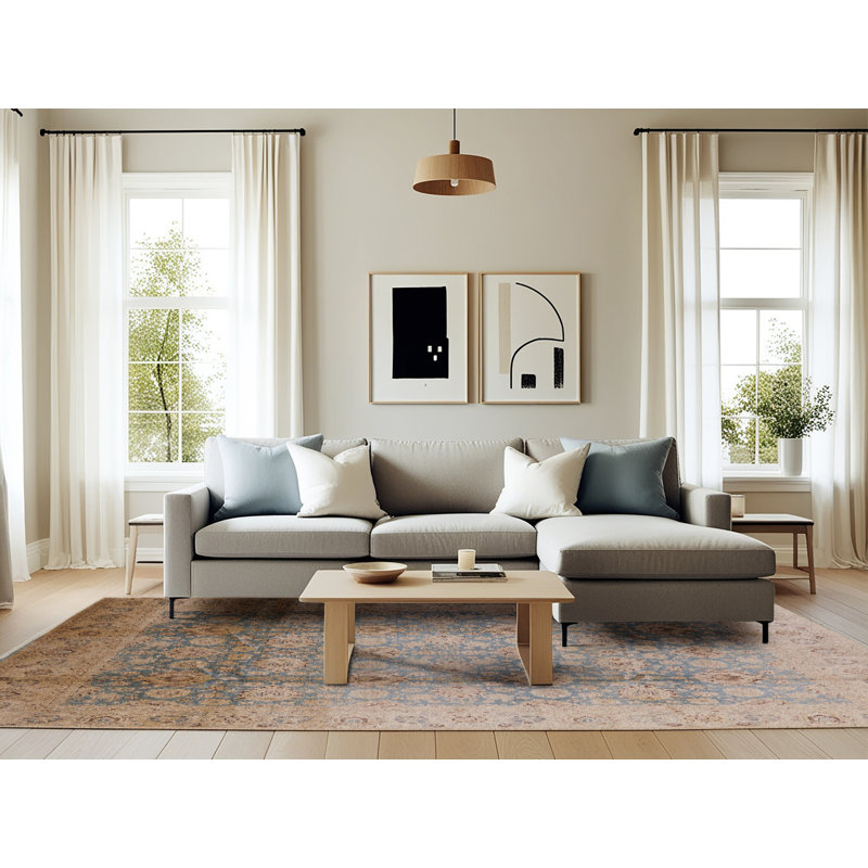 Kalusd Oriental Indoor Rug, Rectangle 6' x 9'