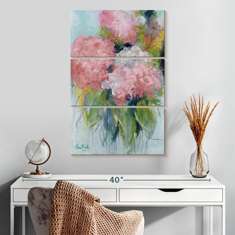 Avery Pink Hydrangeas I, 32" H x 20" W