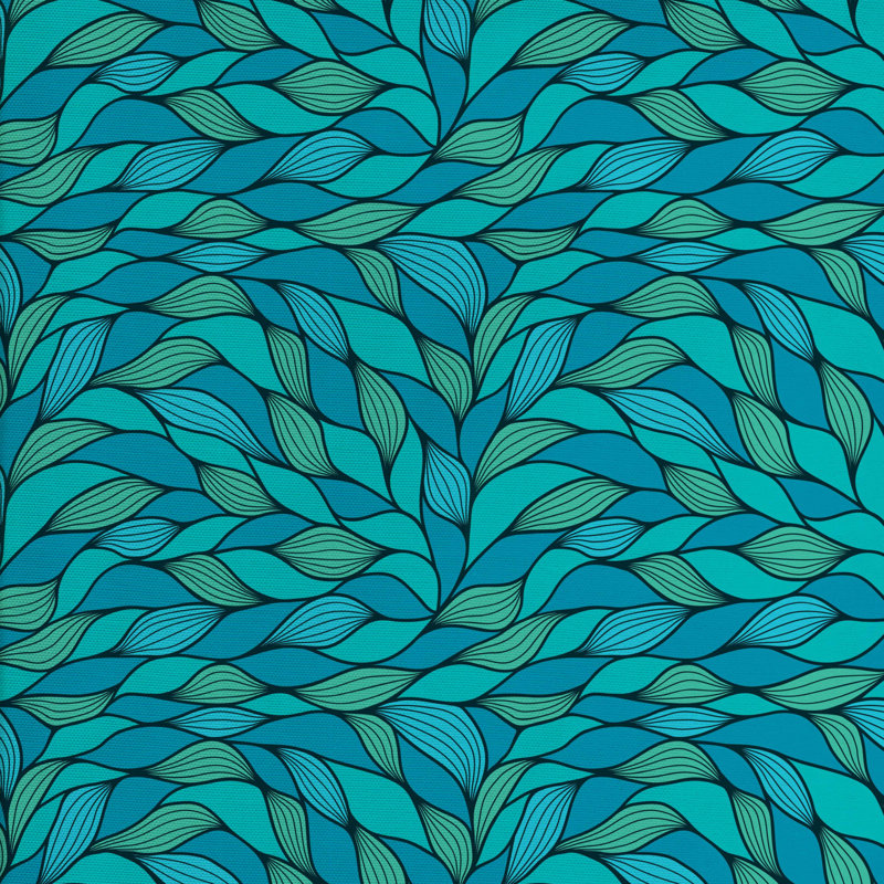 Tissu Wave Marine, H 36 po x l 58 po x P 1 po