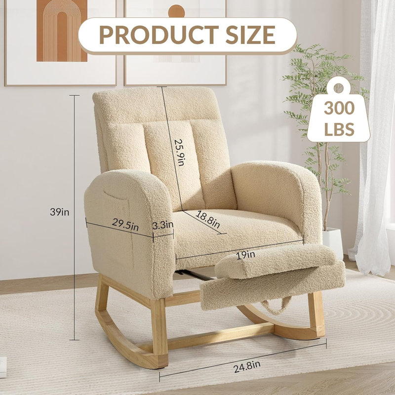 Upholstered Lounge Chair, Beige