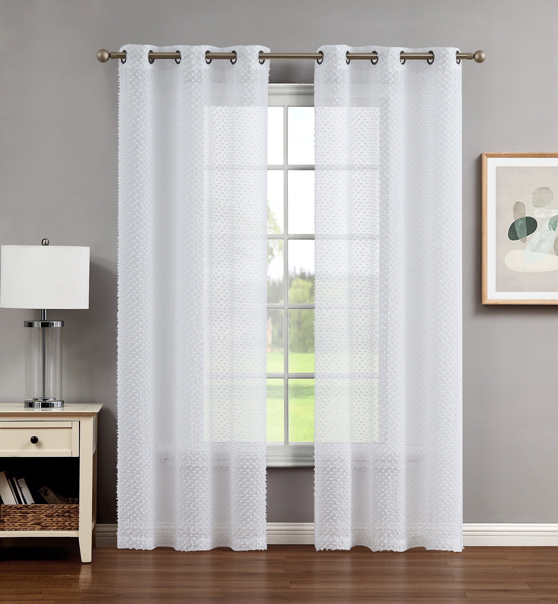 Creative Home Ideas Polyester Sheer Curtain Pair & Reviews | Wayfair