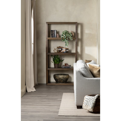 Denali 80.25 In. Brown Solid Wood 4 Shelf Etagere_Bookcase