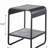 Concrete gray and black 1-layer side table