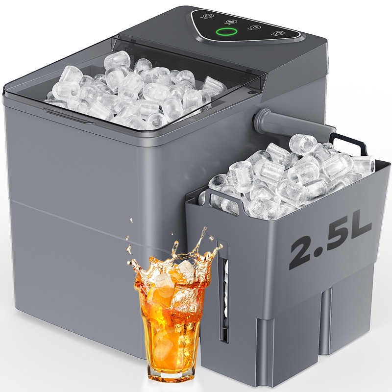 Ice Maker Countertop  35Lbs/Day, Chewable Sonic Ice, Self-Cleaning, Quiet And Compact For Home, Kitchen, Office, Parties And Camp