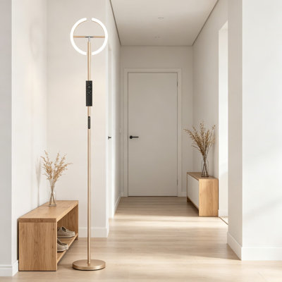 Lampe sur pied moderne à DEL avec télécommande et commande tactile, lampe torchère haute de 70 pouces, intensité variable en continu avec température de couleur réglable pour le salon, la chambre à coucher et le bureau