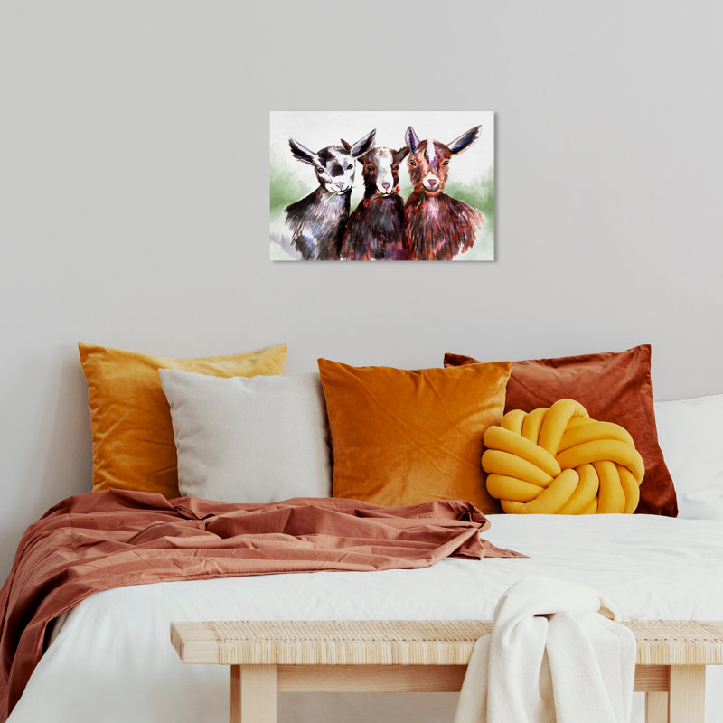 Cadeaux donnant des chèvres par Wynwood Studio, H 16 po x l 24 po x P 0,8 po