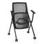 Regency Pulse Flexible High Back With Padded Fabric Seat Nesting Chair (4 Pack)- Black-124240972