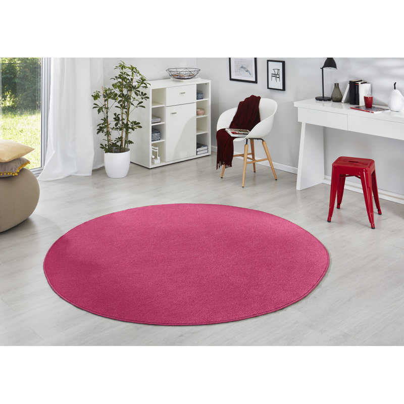 Fancy Pink Rug, Round 133cm