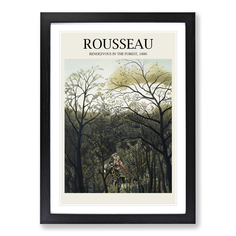 Rendezvous in the Forest by Henri Rousseau - Picture Frame Graphic Art, 36cm H x 27cm W x 2cm D
