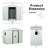 8Ft X 4Ft White Metal Outdoor Storage Shed - Galvanized Iron Structure, Punched Vents For Superior Air Circulation, Sliding Doors, Padlock, Easy Assembly Kit In Robust Frame, Vents, Doors With Lock,