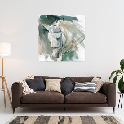Lié pour la maison, abstrait, contemporain, élégant, portrait de cheval, architecture, art mural