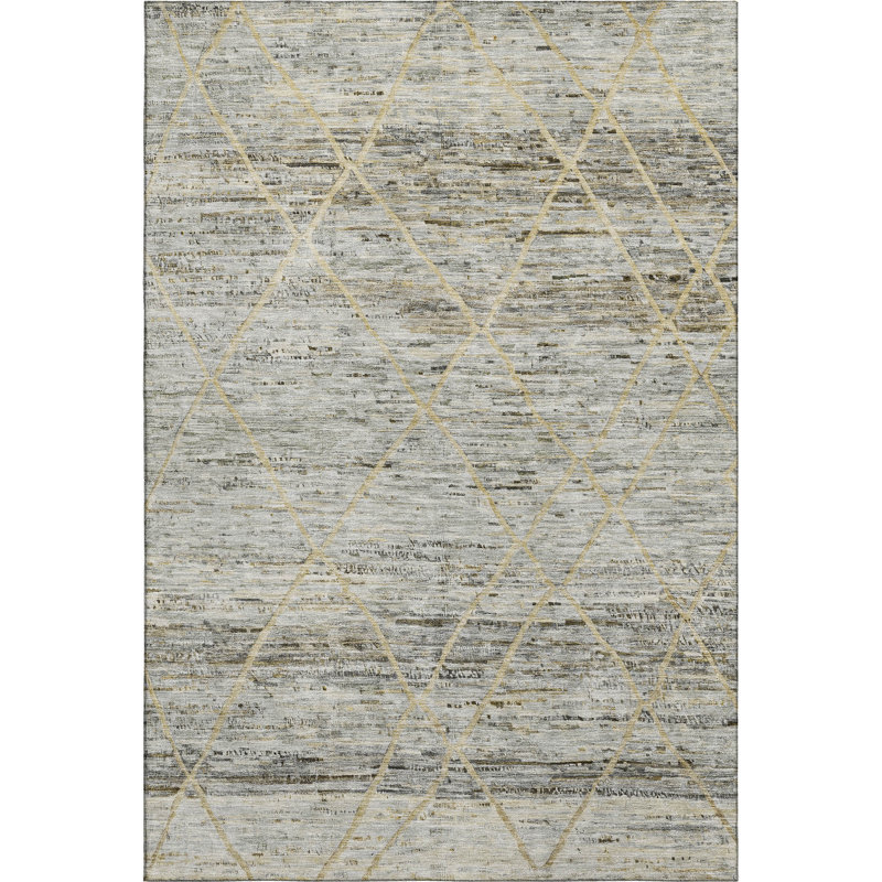 Premium Machine Washable Honig AMF1658 Diamonds Rug, Rectangle 5' x 7'6"