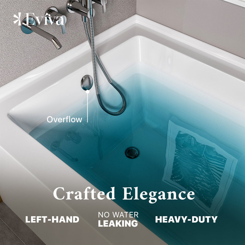 Swiss x Drop-In Bathtub, Left