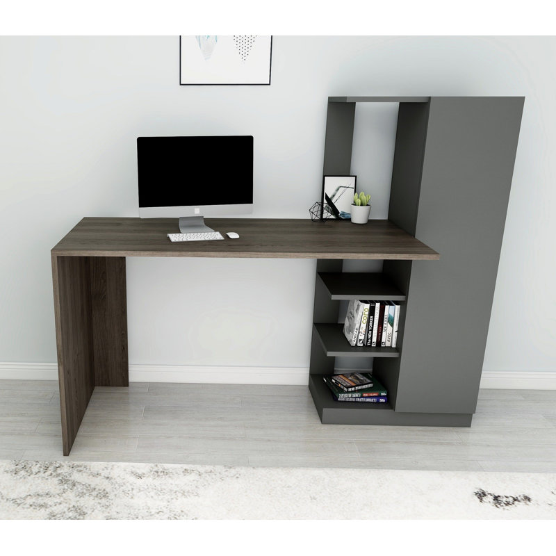Haje Desk, Walnut/Anthracite