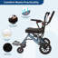 Fauteuil roulant compact pliant - Fauteuil de transport léger en aluminium absorbant les chocs