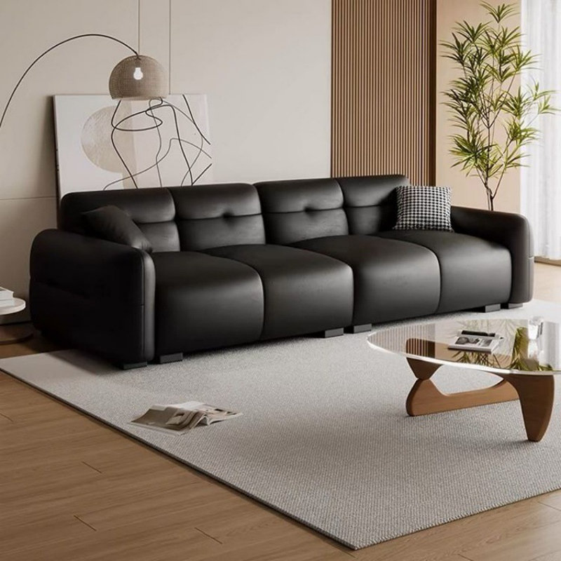 Modern Simple Style Living Room Sofa, H 29,92 po x l 94,49 po x P 35,43 po, 3, Noir, noir, noir, noir