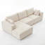 Canapé modulaire moderne en L avec méridienne-129207270