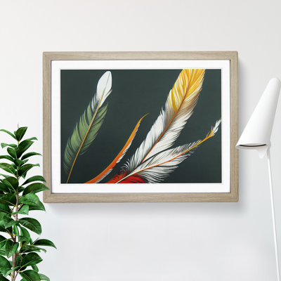 Prime Bird Feathers - Single Picture Frame Print