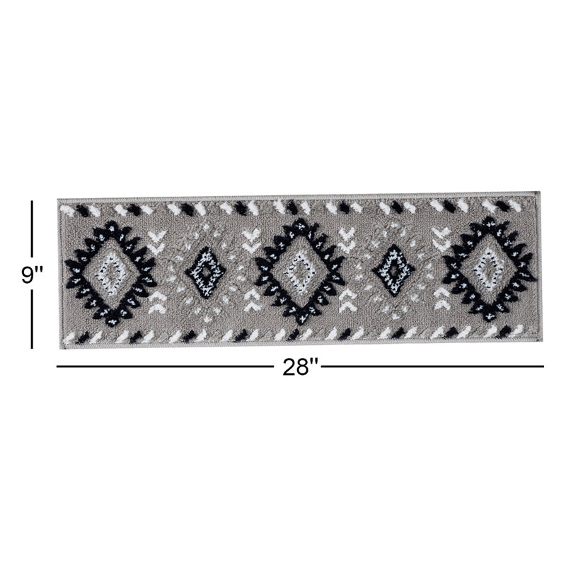 Tapis d'escalier antidérapant Javion, Bleu marine