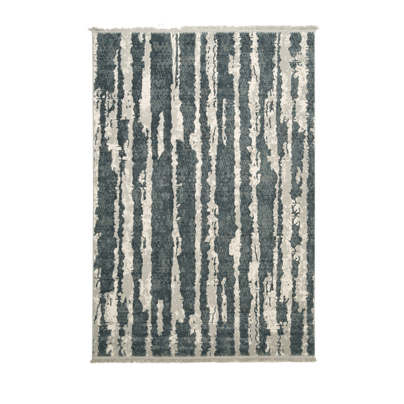 Liberta Area Rug, Gray/Navy